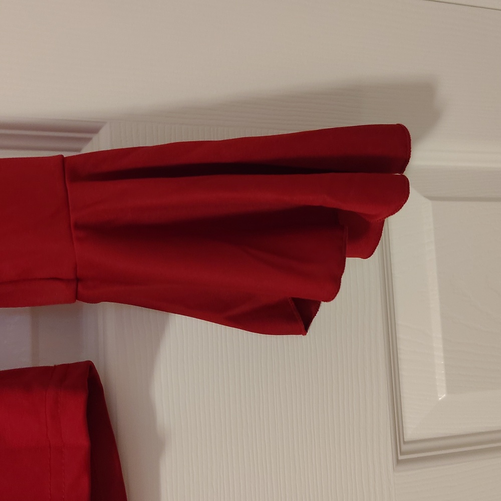 Size Small - Burgundy Blouse with Flared Sleeves - Picture 3 of 5